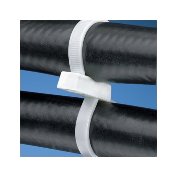 Cable Tie, 12 in L, 3 in Max Bundle Dia., Natural, Nylon 6/6, 50 lb Strength, 1000 PK